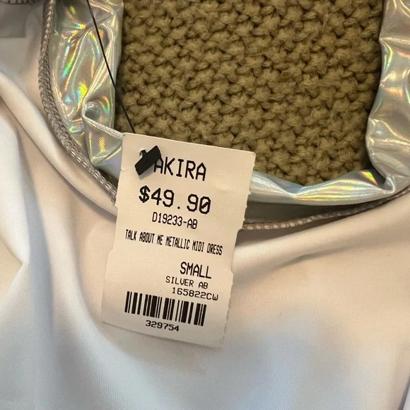 Holographic Long Sleeve Dress Akira NWT - Picture 8 of 8